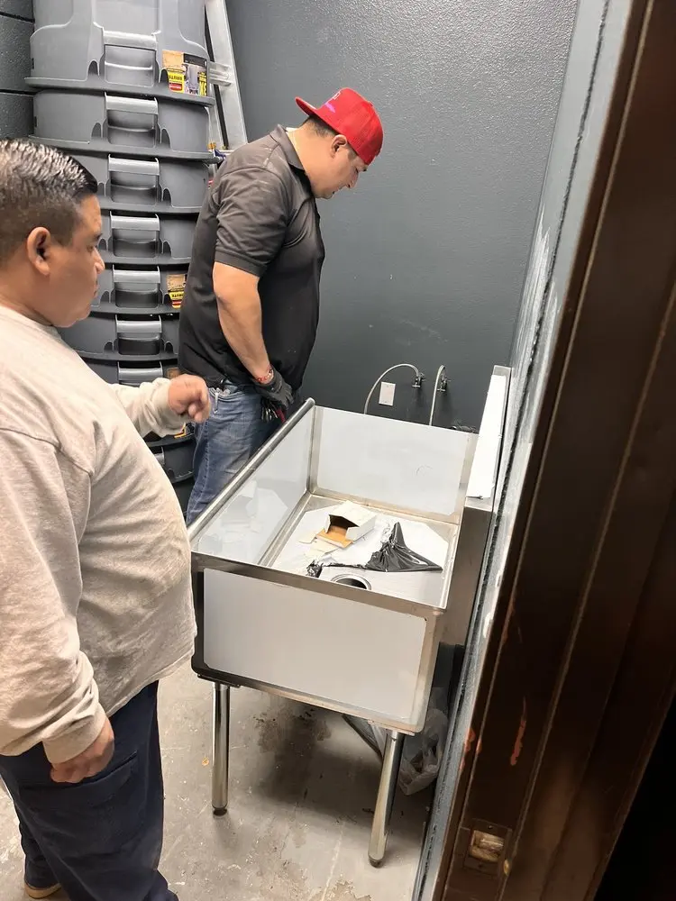 Commercial plumbing and sink installation in Westpark Village