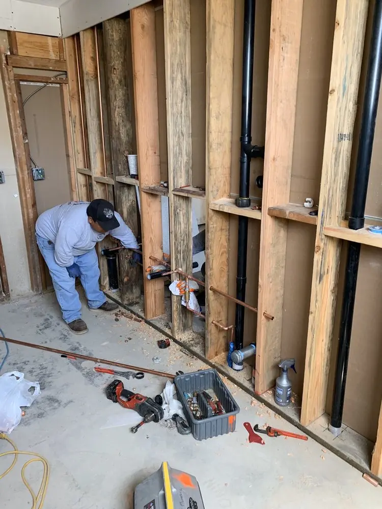 Commercial rough-in plumbing for Water Heater Replacement in Westpark Village